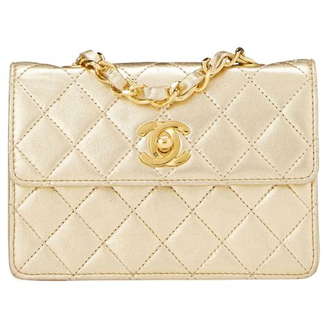 chanel gold glitter bag|metallic gold chanel bag.